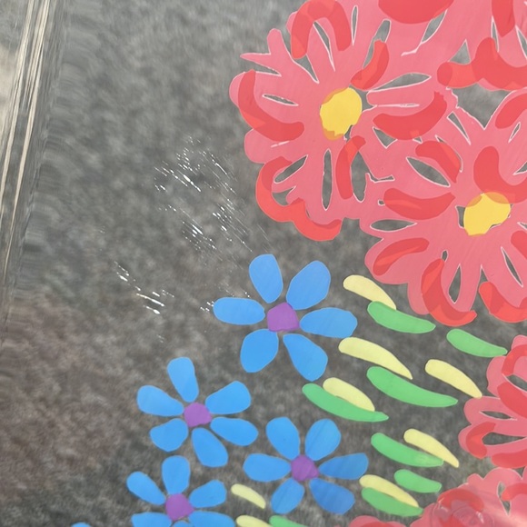 Dayton Hudson 1990 Tray and Pitcher Acrylic Flowers Vintage - Picture 5 of 13